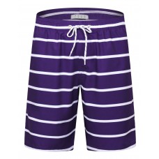 Mens Swim Trunks with Pockets Beach Swimwear Quick Dry Long Elastic Waistband Board Shorts Bathing Suits Holiday-SK02